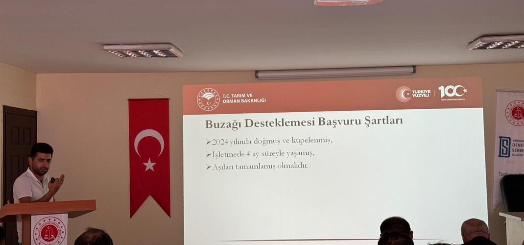 İL MÜDÜRLÜĞÜMÜZ TARAFINDAN ARDAHAN DENETİMLİ SERBESTLİK MÜDÜRLÜĞÜNDE TARIMSAL VE HAYVANSAL HİBE VE DESTEKLEME  MODELİ ANLATILDI. 