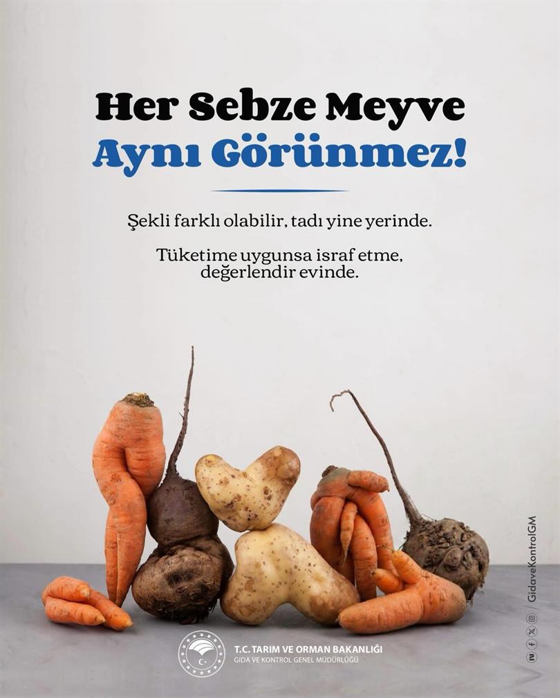 Her Meyve ve Sebze Aynı Görünmez Şekli farklı olabilir, tadı yine yerinde. Tüketime uygunsa israf etme, değerlendir evinde.